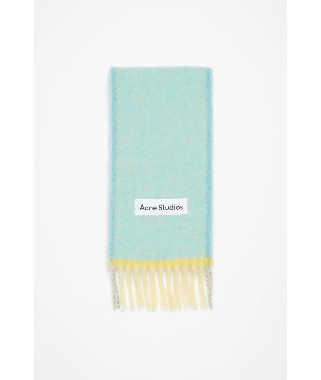 ACNE STUDIOS Бирюзовый шарф, фото 5