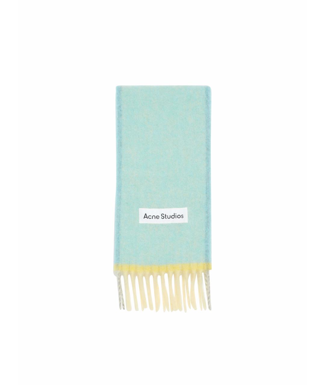 ACNE STUDIOS Бирюзовый шарф, фото 1