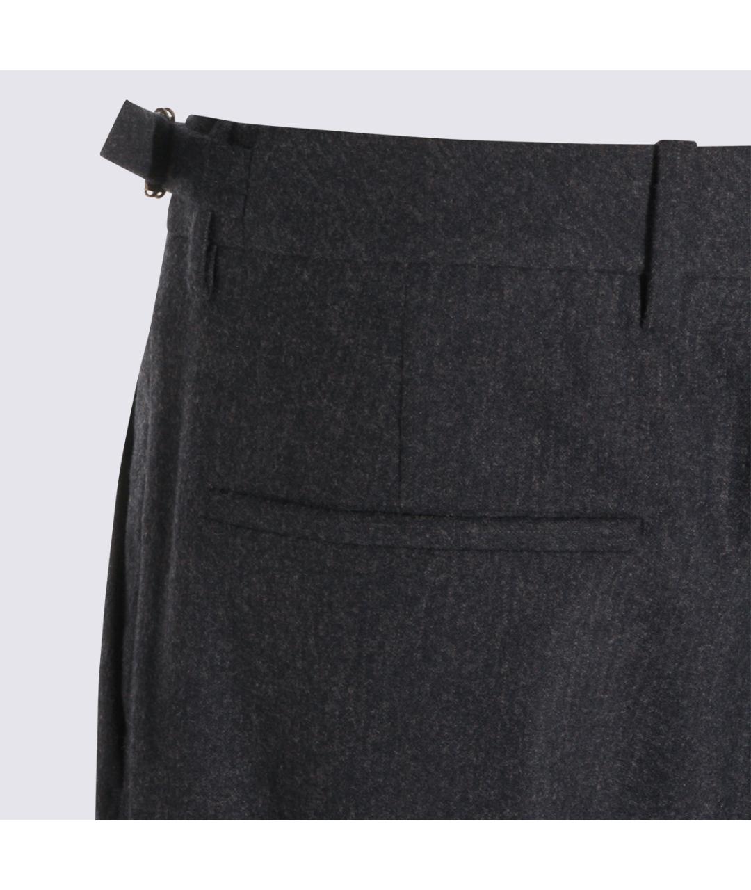 GTA IL PANTALONE Серые шерстяные повседневные брюки, фото 4