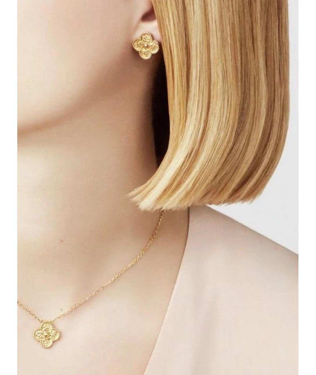 VAN CLEEF & ARPELS Золотые серьги из желтого золота, фото 8