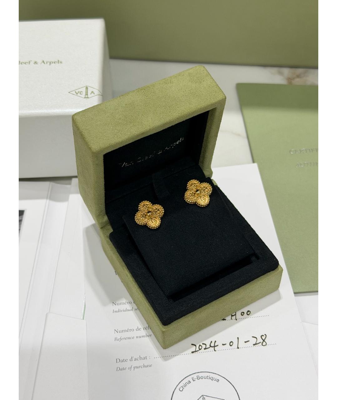 VAN CLEEF & ARPELS Золотые серьги из желтого золота, фото 2