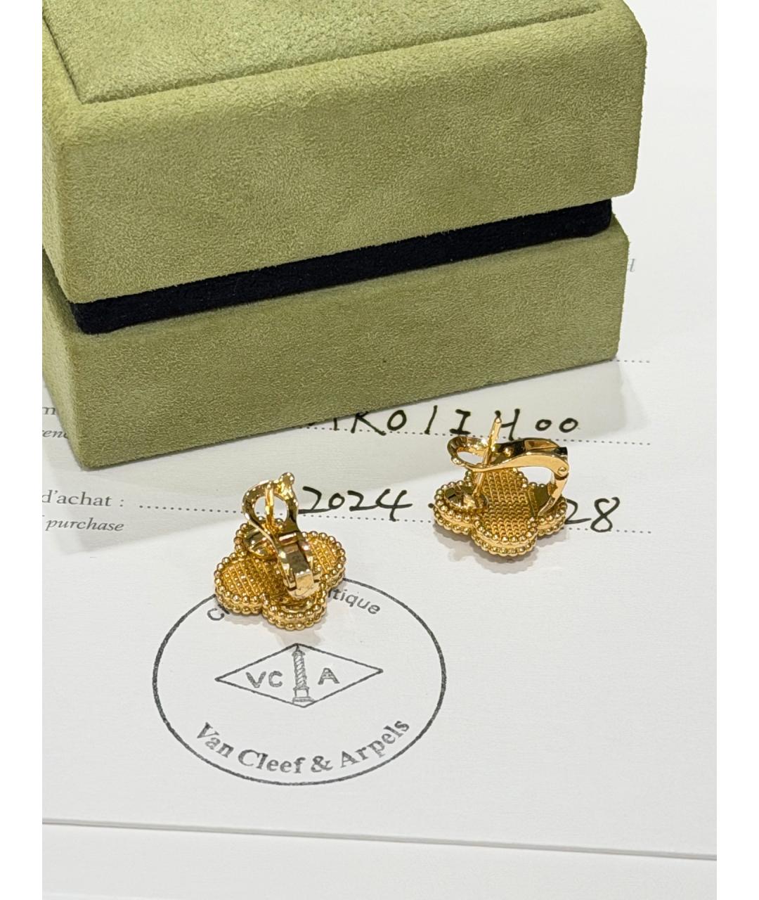 VAN CLEEF & ARPELS Золотые серьги из желтого золота, фото 6