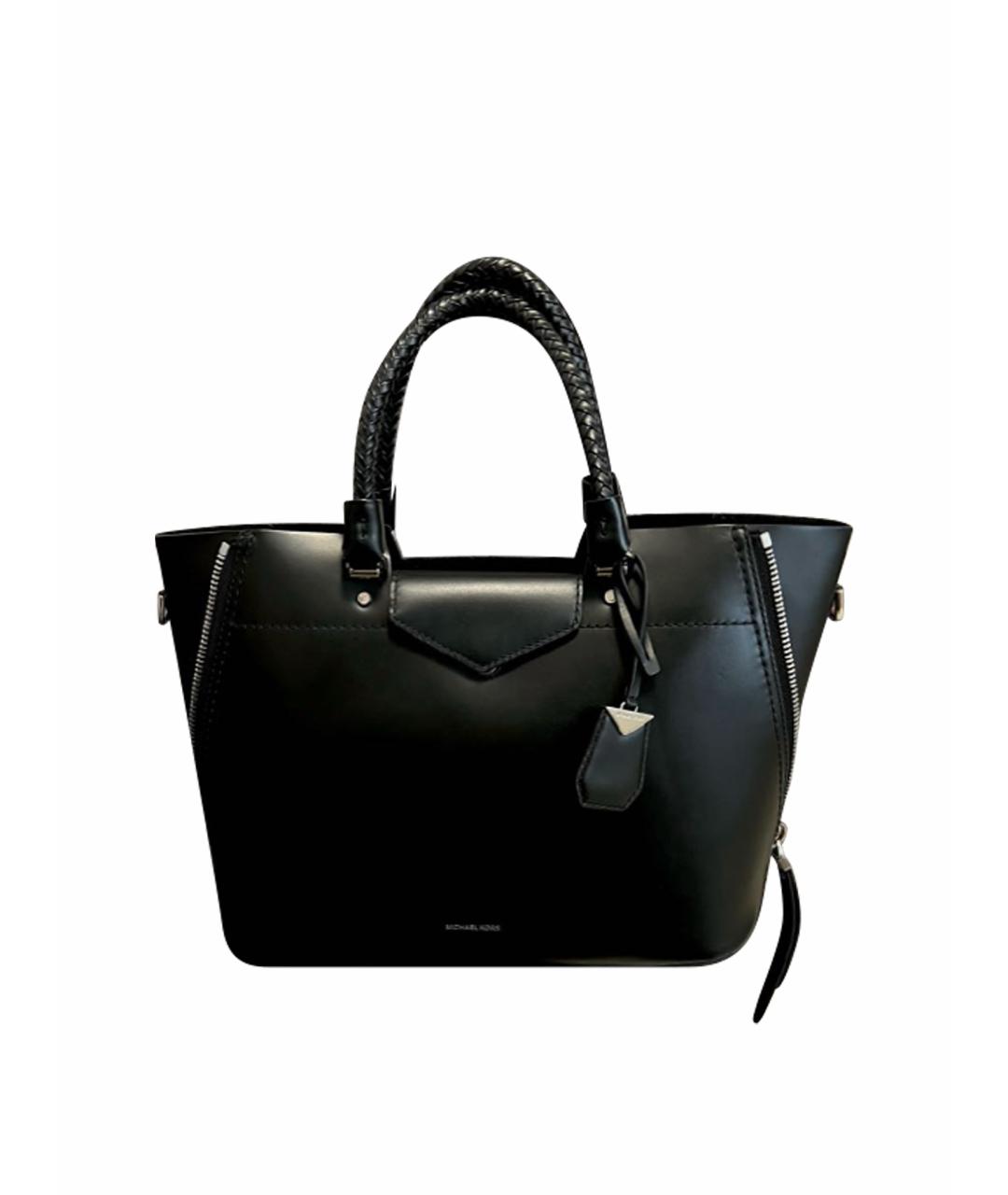 MICHAEL MICHAEL KORS Черная кожаная сумка тоут, фото 1