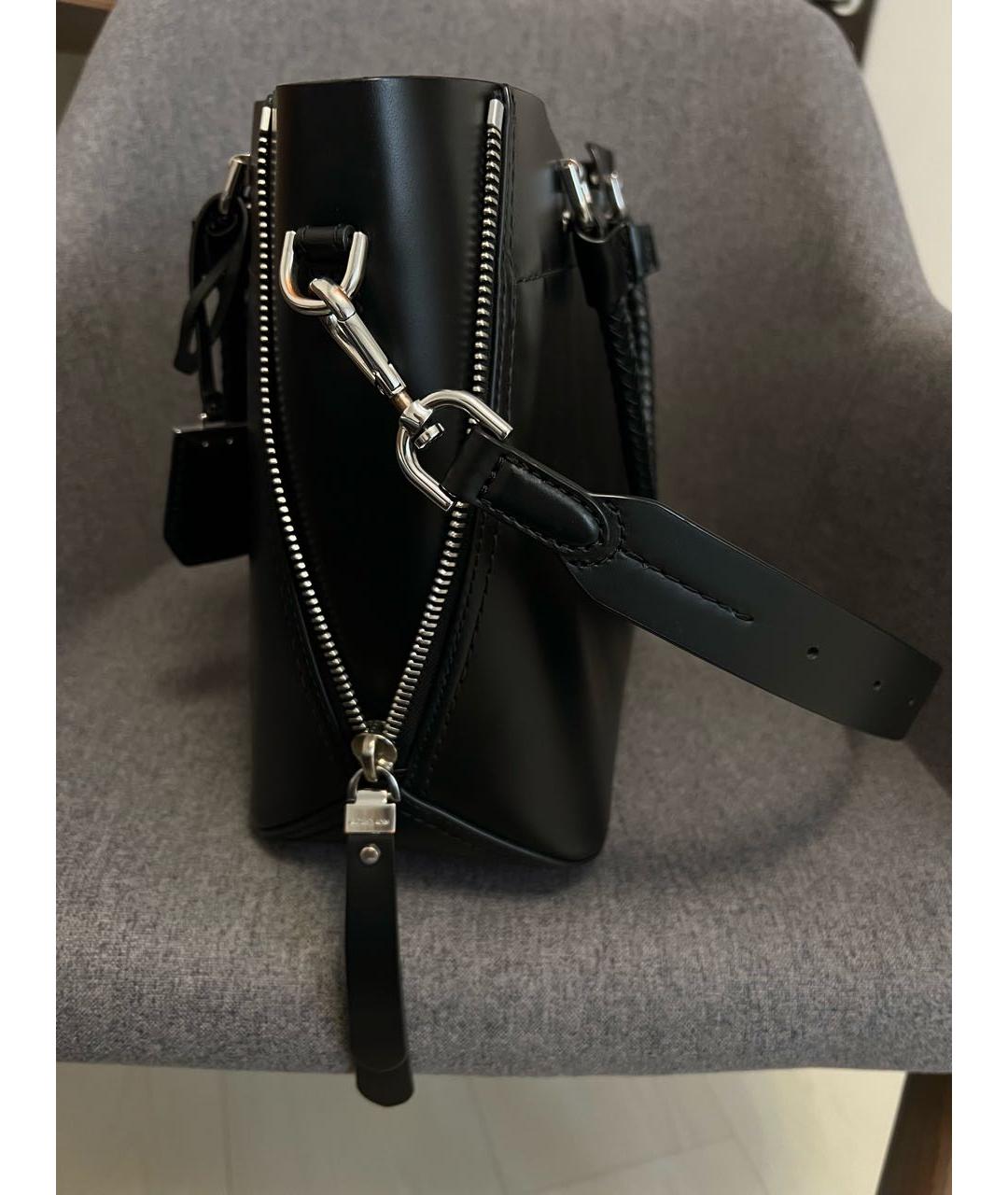 MICHAEL MICHAEL KORS Черная кожаная сумка тоут, фото 6