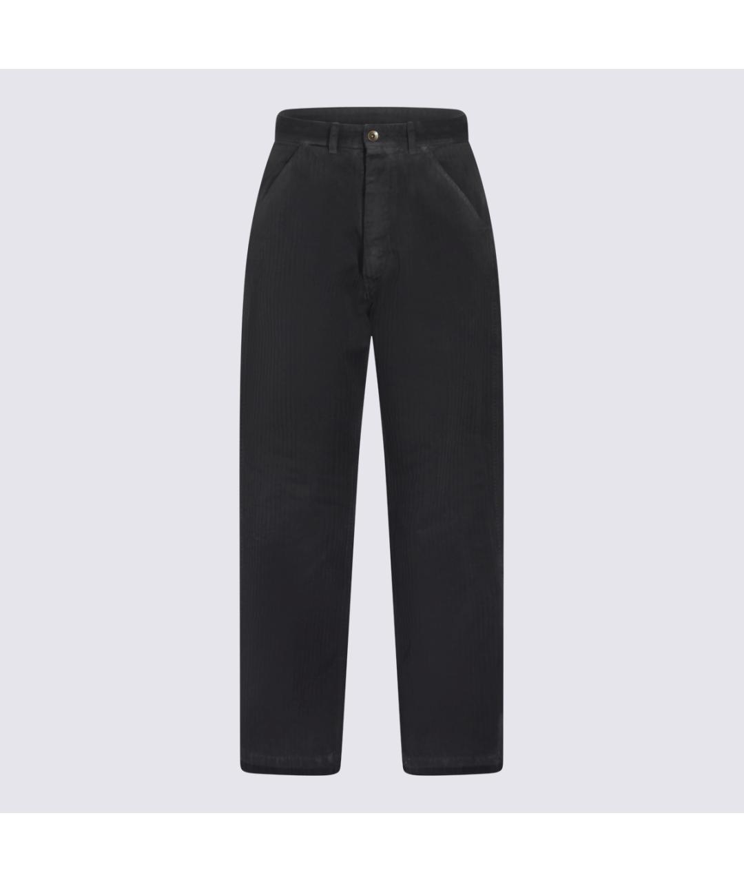 MAISON MARGIELA Темно-синие хлопко-полиэстеровые прямые джинсы, фото 5