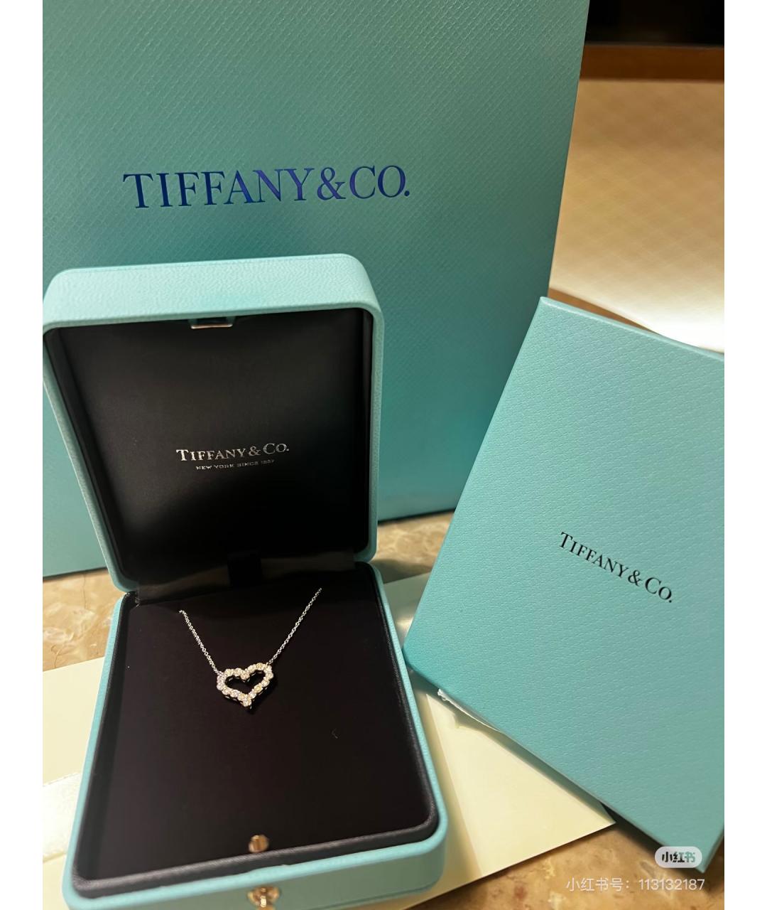 TIFFANY&CO Серебряное платиновое колье, фото 5