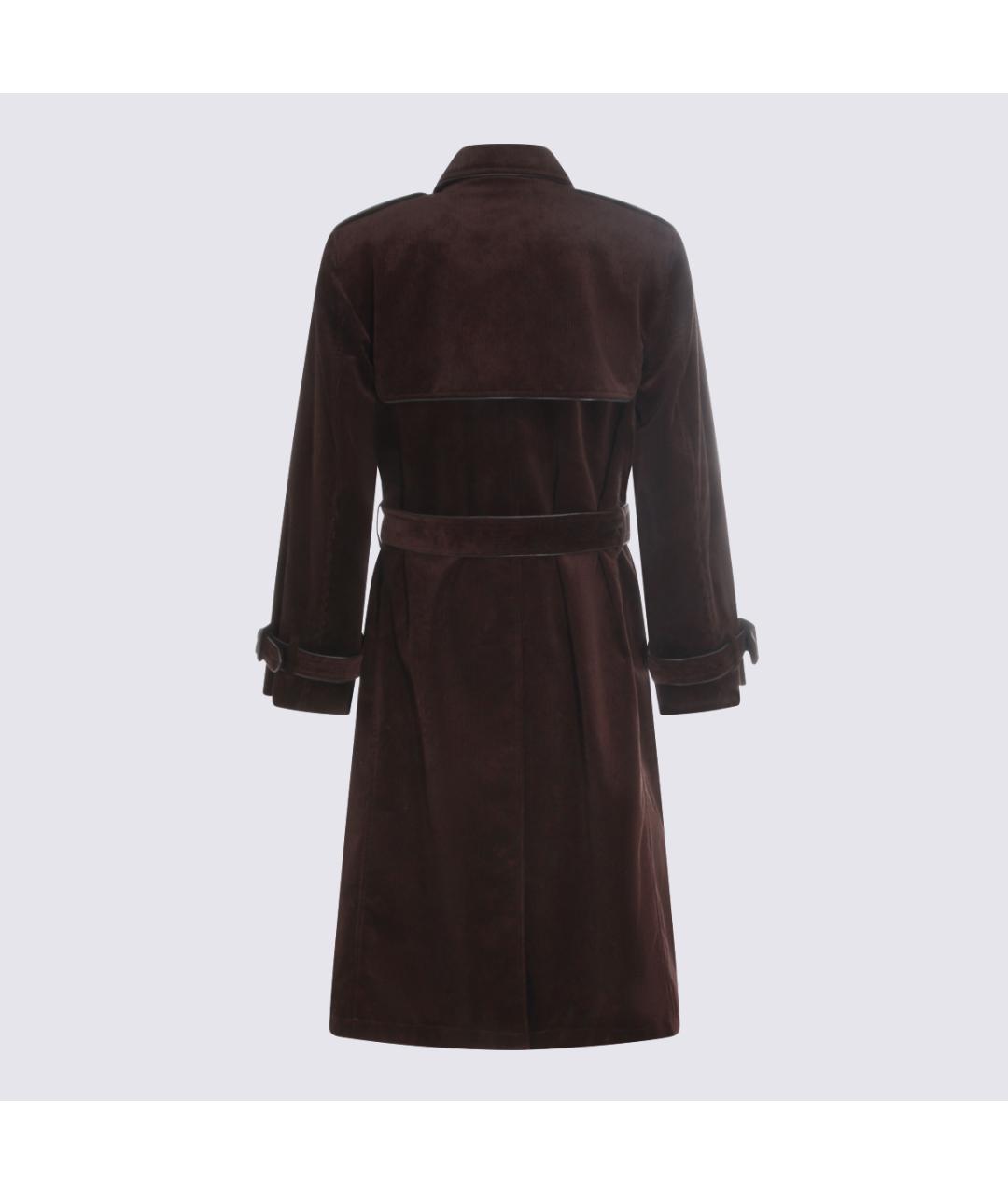BURBERRY Коричневый хлопковый тренч / плащ, фото 2