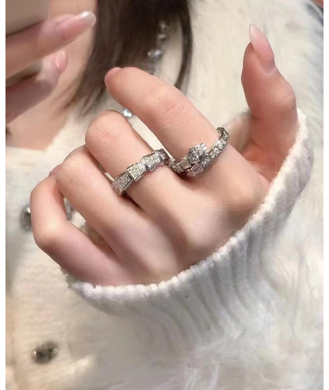 BVLGARI Серебряное кольцо из белого золота, фото 7