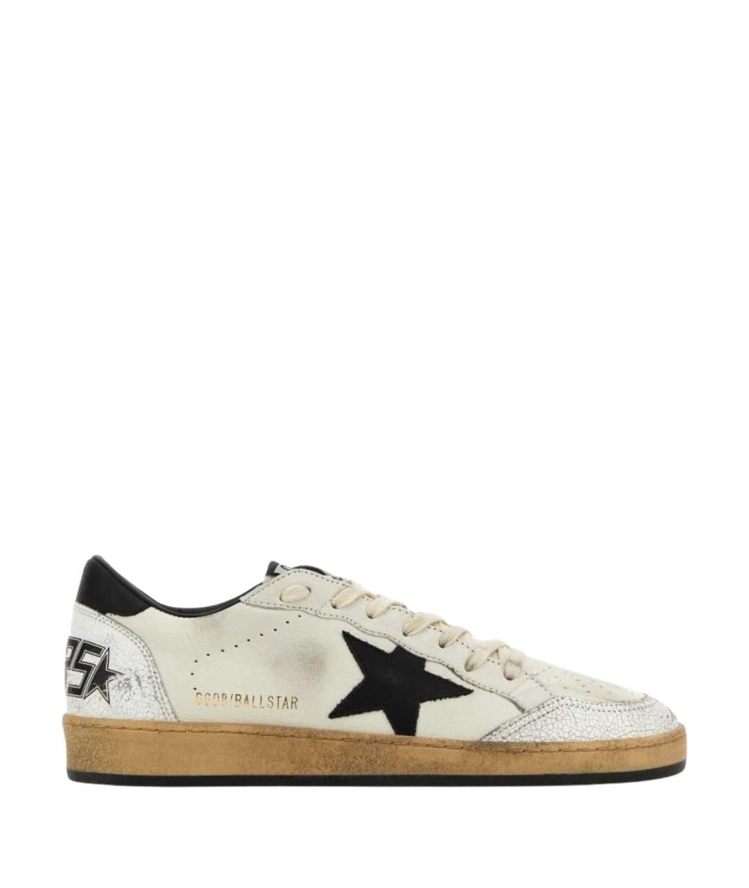 GOLDEN GOOSE DELUXE BRAND Белые кожаные низкие кроссовки / кеды, фото 1
