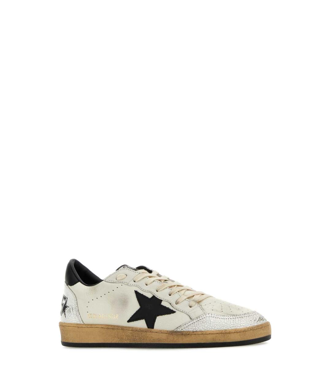 GOLDEN GOOSE DELUXE BRAND Белые кожаные низкие кроссовки / кеды, фото 2