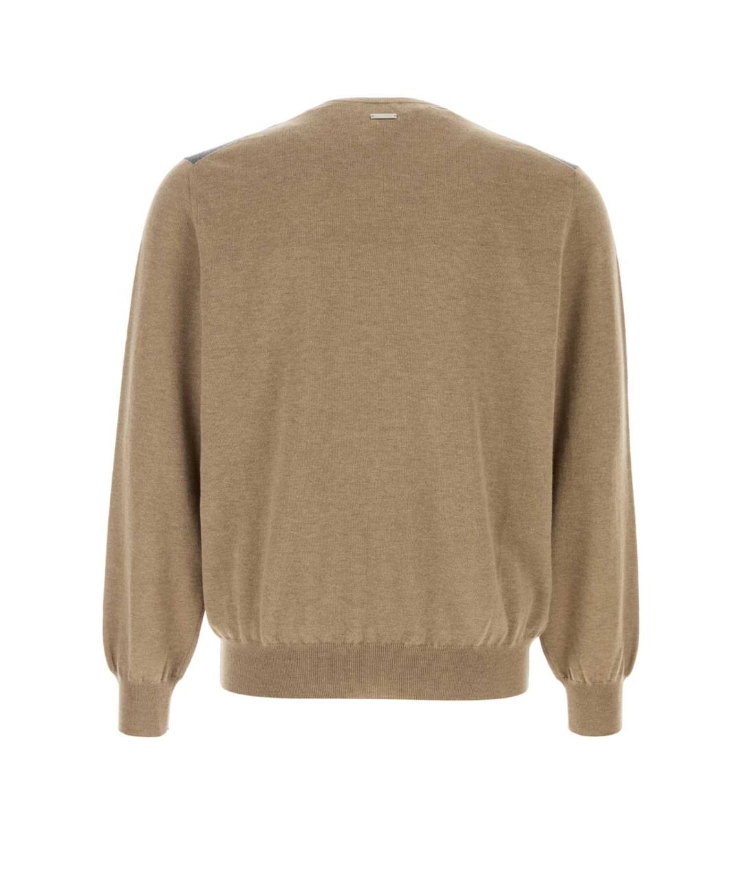 FERRAGAMO Бежевый шерстяной джемпер / свитер, фото 2