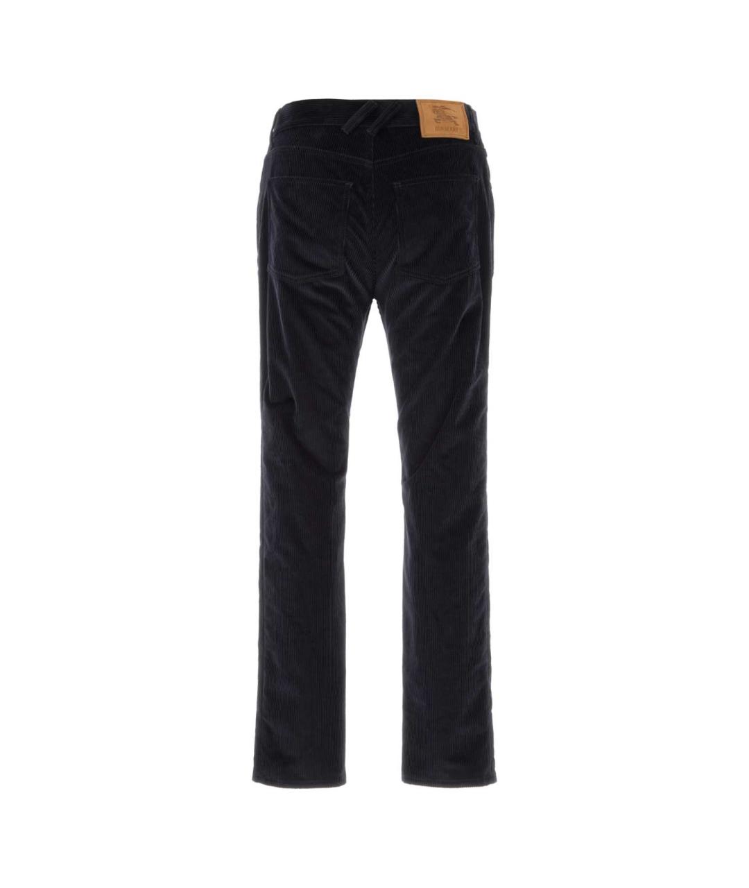 BURBERRY Синие хлопковые повседневные брюки, фото 2