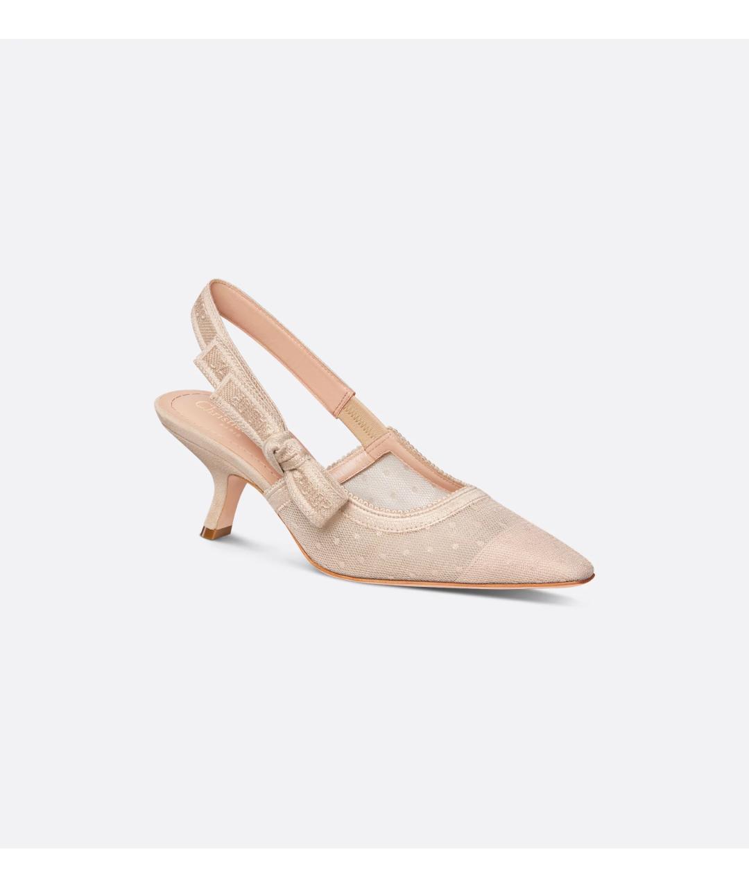 CHRISTIAN DIOR Розовые текстильные туфли, фото 2