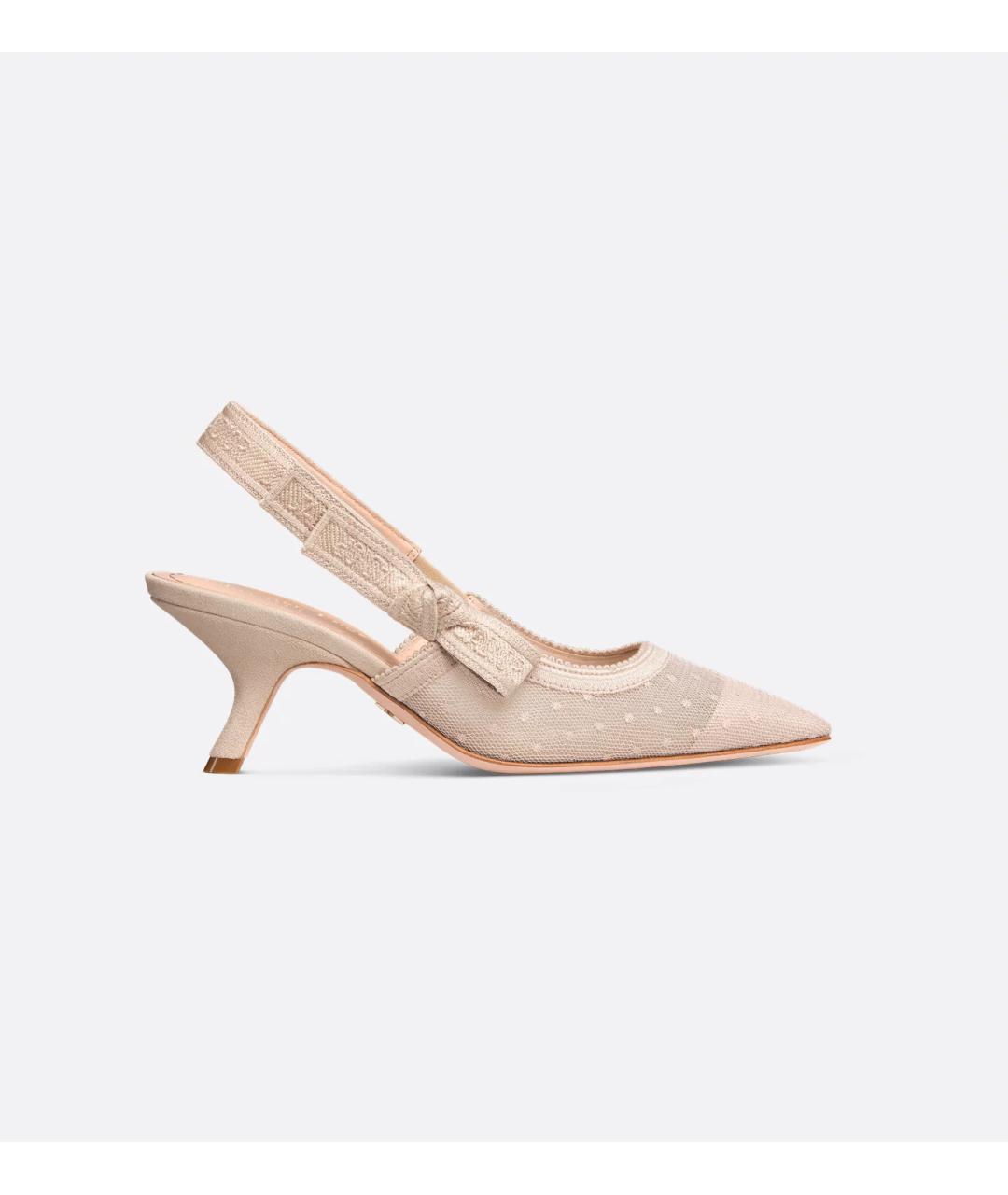 CHRISTIAN DIOR Розовые текстильные туфли, фото 4