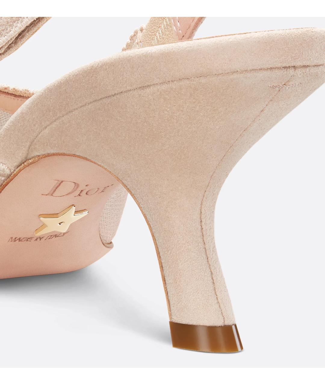 CHRISTIAN DIOR Розовые текстильные туфли, фото 3