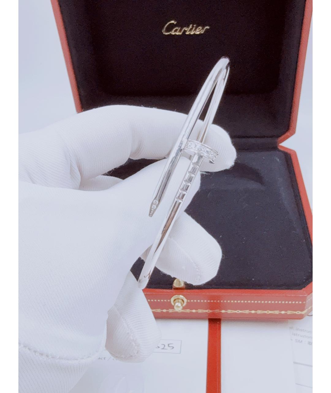 CARTIER Серебрянный браслет из белого золота, фото 4