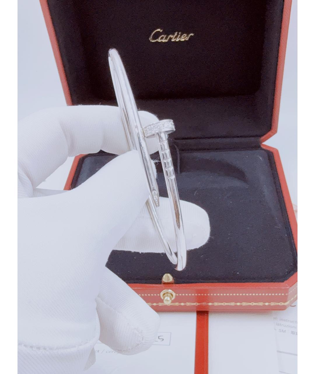 CARTIER Серебрянный браслет из белого золота, фото 5