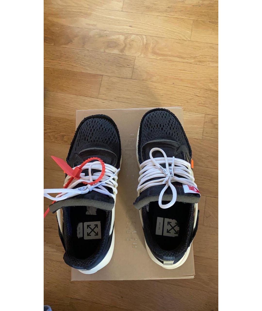 NIKE X OFF-WHITE Черные низкие кроссовки / кеды, фото 3