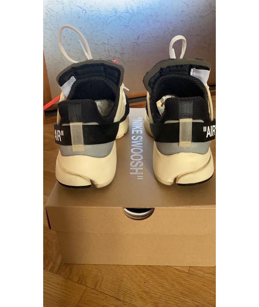 NIKE X OFF-WHITE Черные низкие кроссовки / кеды, фото 4