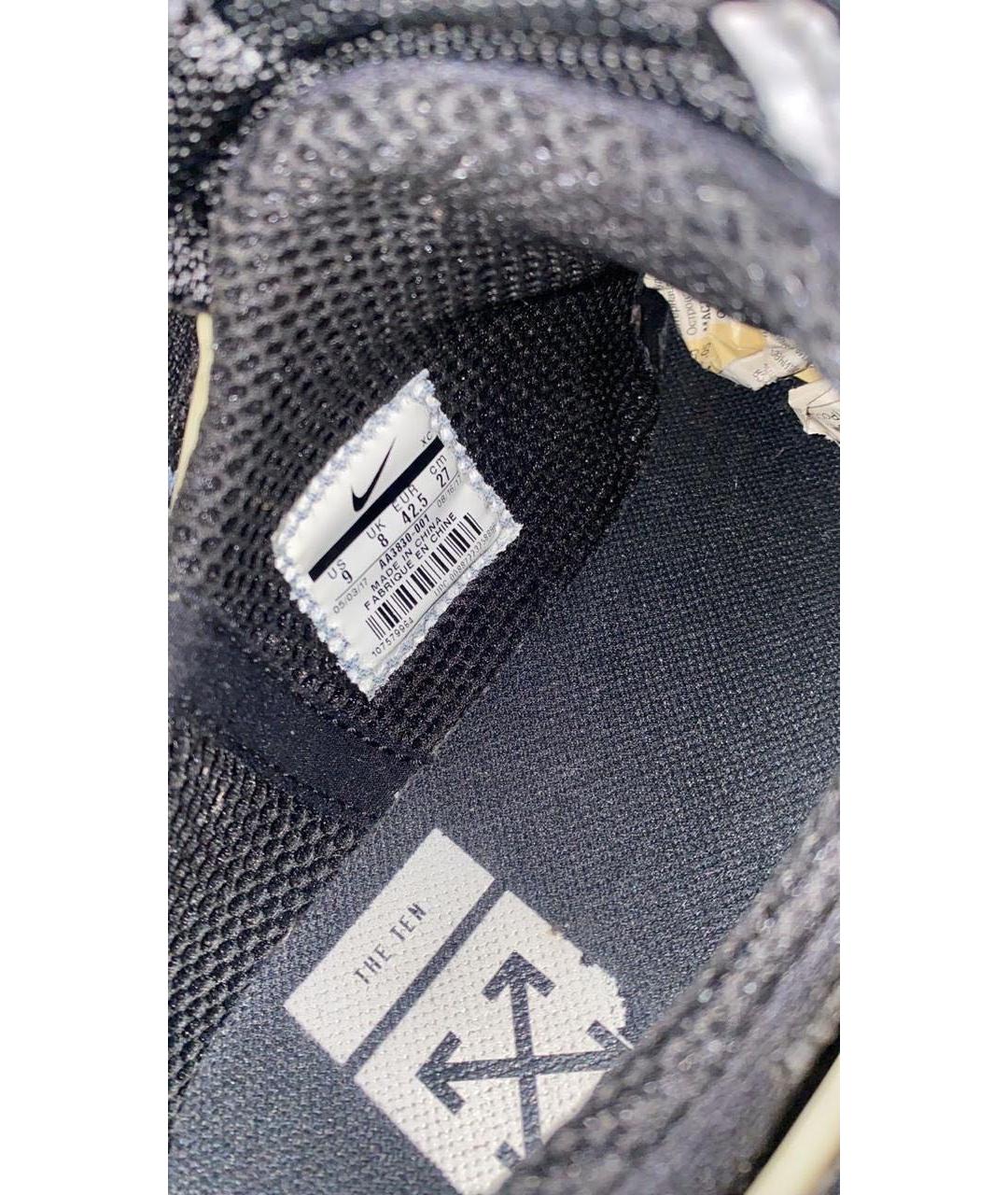 NIKE X OFF-WHITE Черные низкие кроссовки / кеды, фото 6