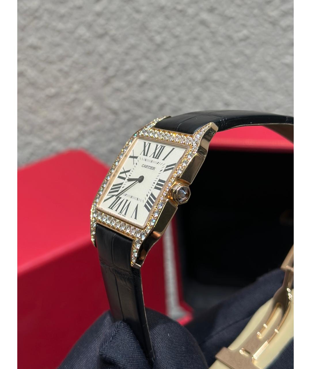 CARTIER Белые часы из розового золота, фото 4
