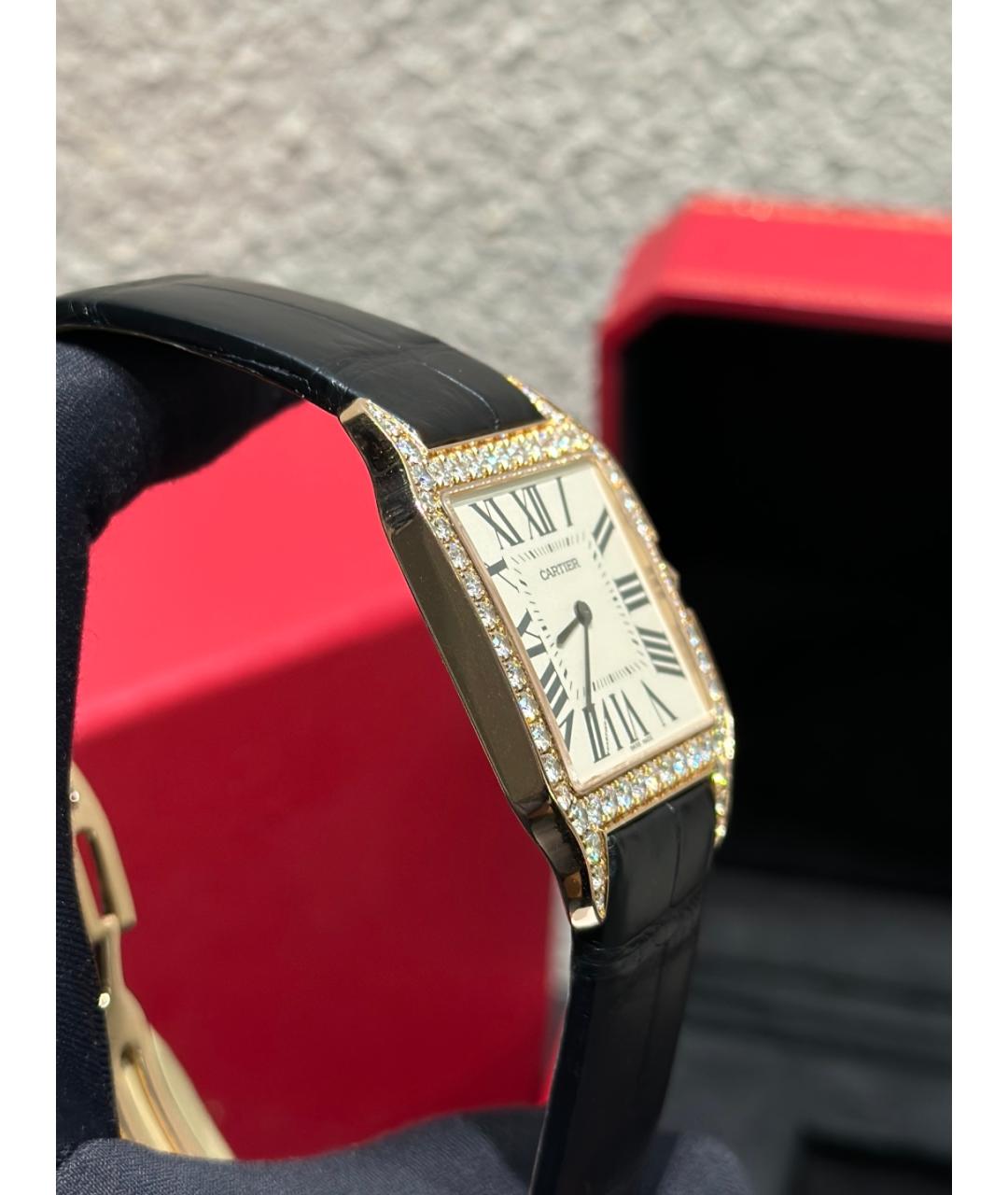 CARTIER Белые часы из розового золота, фото 3