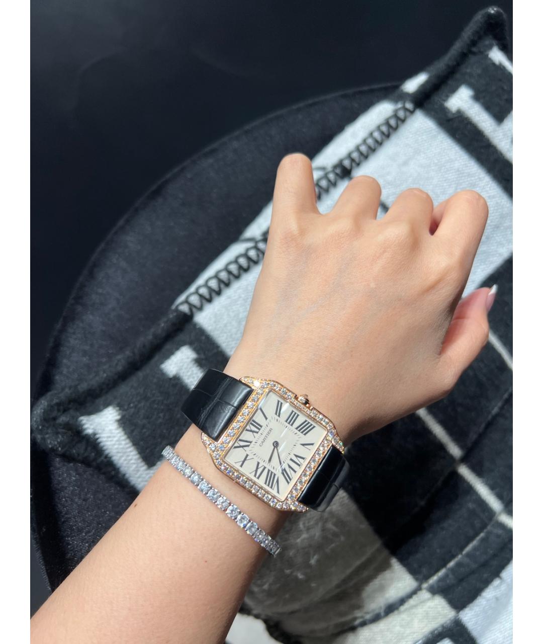CARTIER Белые часы из розового золота, фото 9