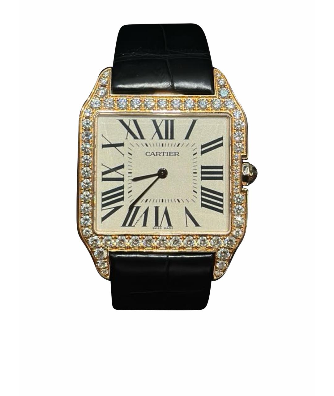CARTIER Белые часы из розового золота, фото 1
