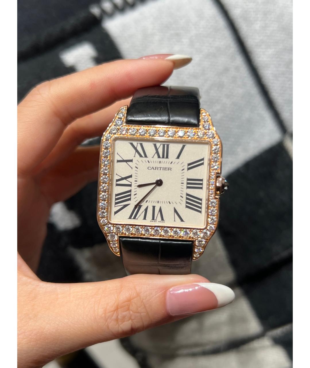 CARTIER Белые часы из розового золота, фото 8
