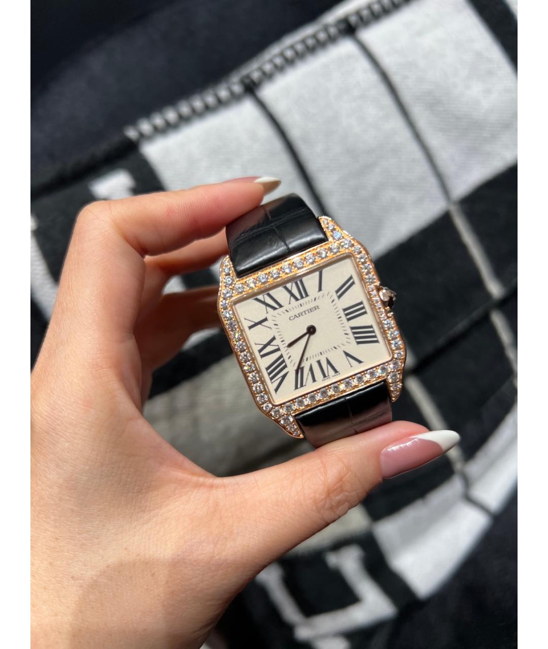 CARTIER Белые часы из розового золота, фото 7