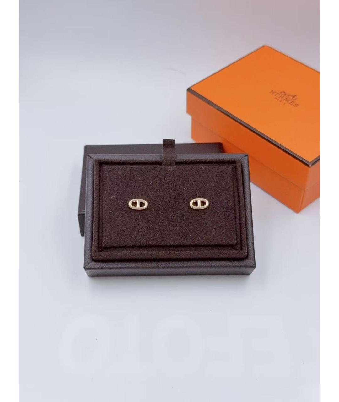 HERMES Золотые серьги из розового золота, фото 4