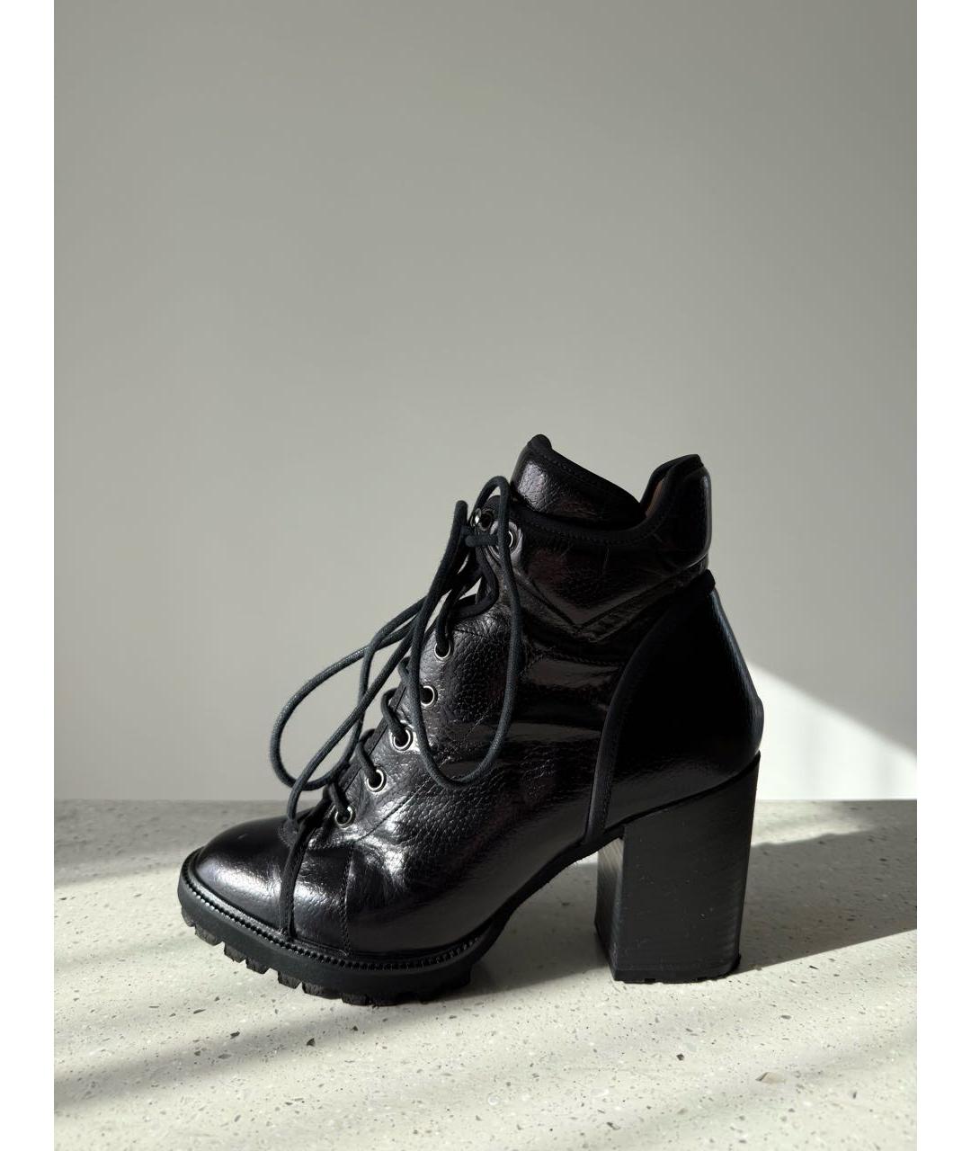 EMPORIO ARMANI Черные кожаные ботильоны, фото 9