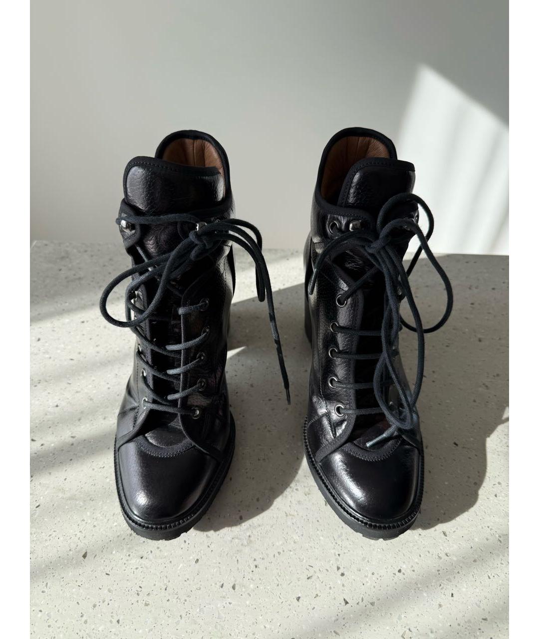 EMPORIO ARMANI Черные кожаные ботильоны, фото 2