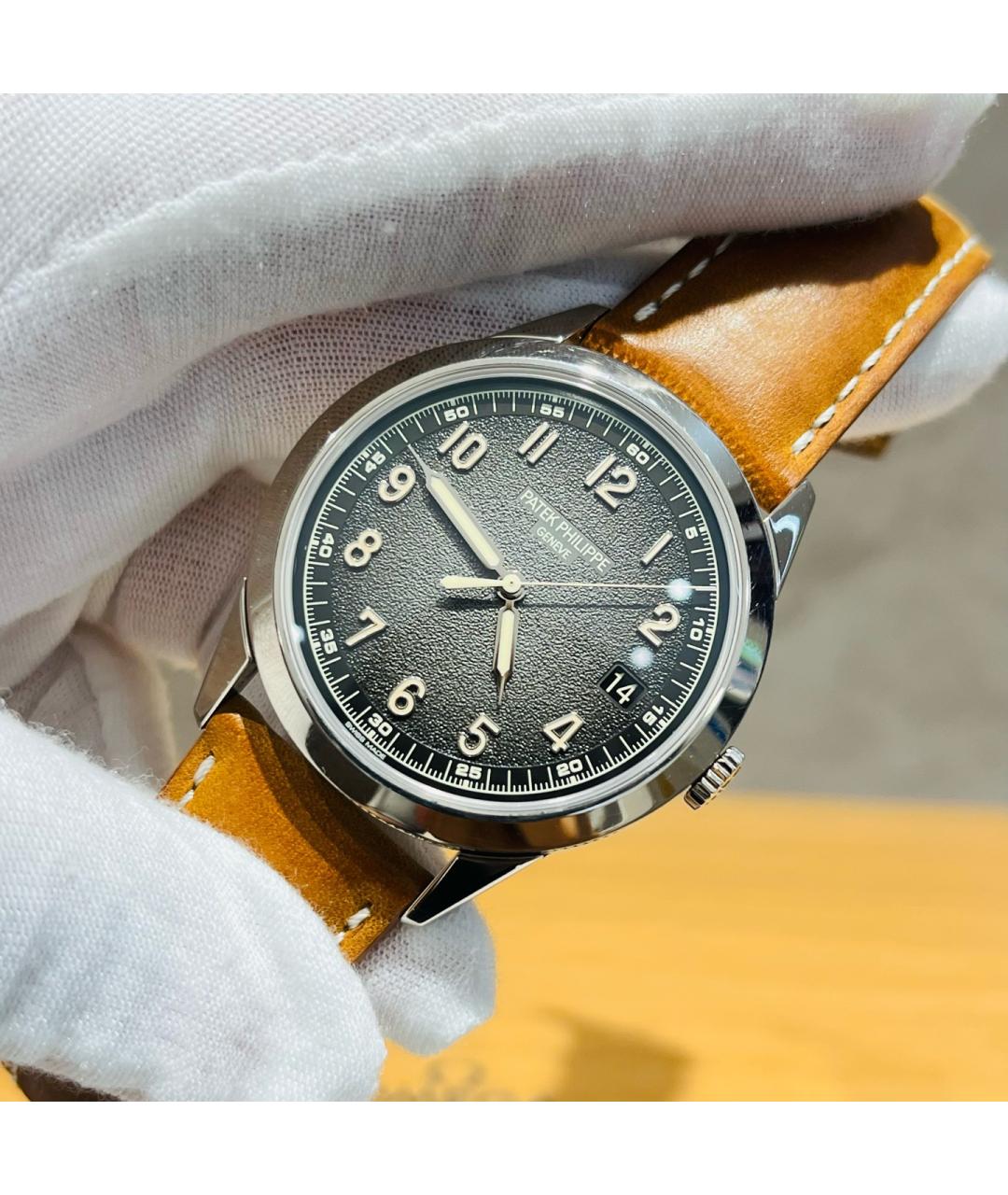 PATEK PHILIPPE Черные часы из белого золота, фото 4