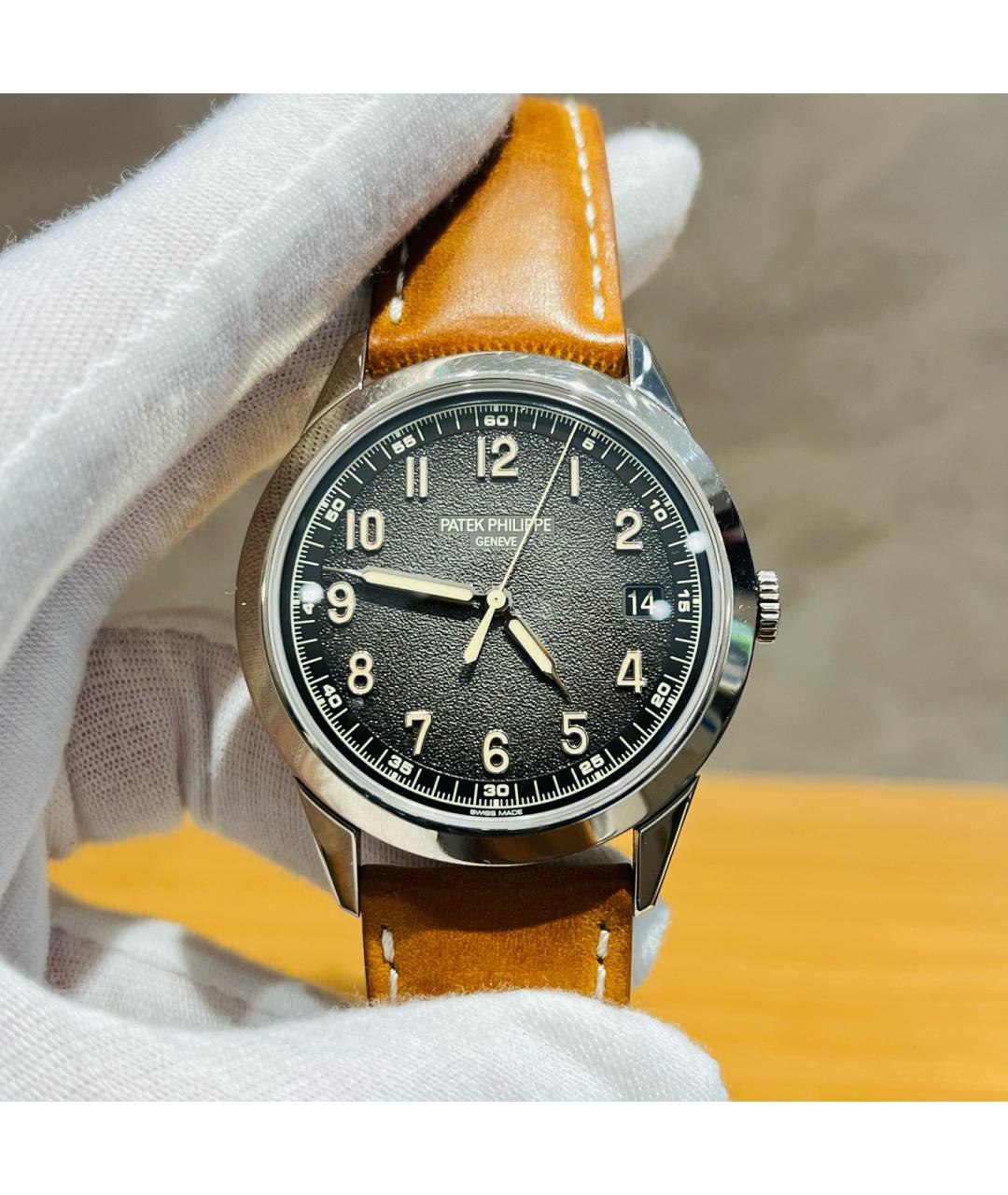 PATEK PHILIPPE Черные часы из белого золота, фото 5