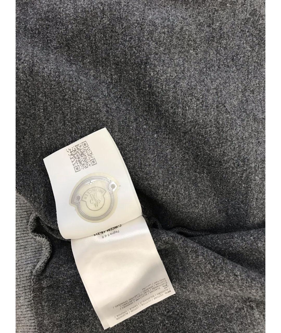 MONCLER Серый хлопковый жакет / жилет, фото 6