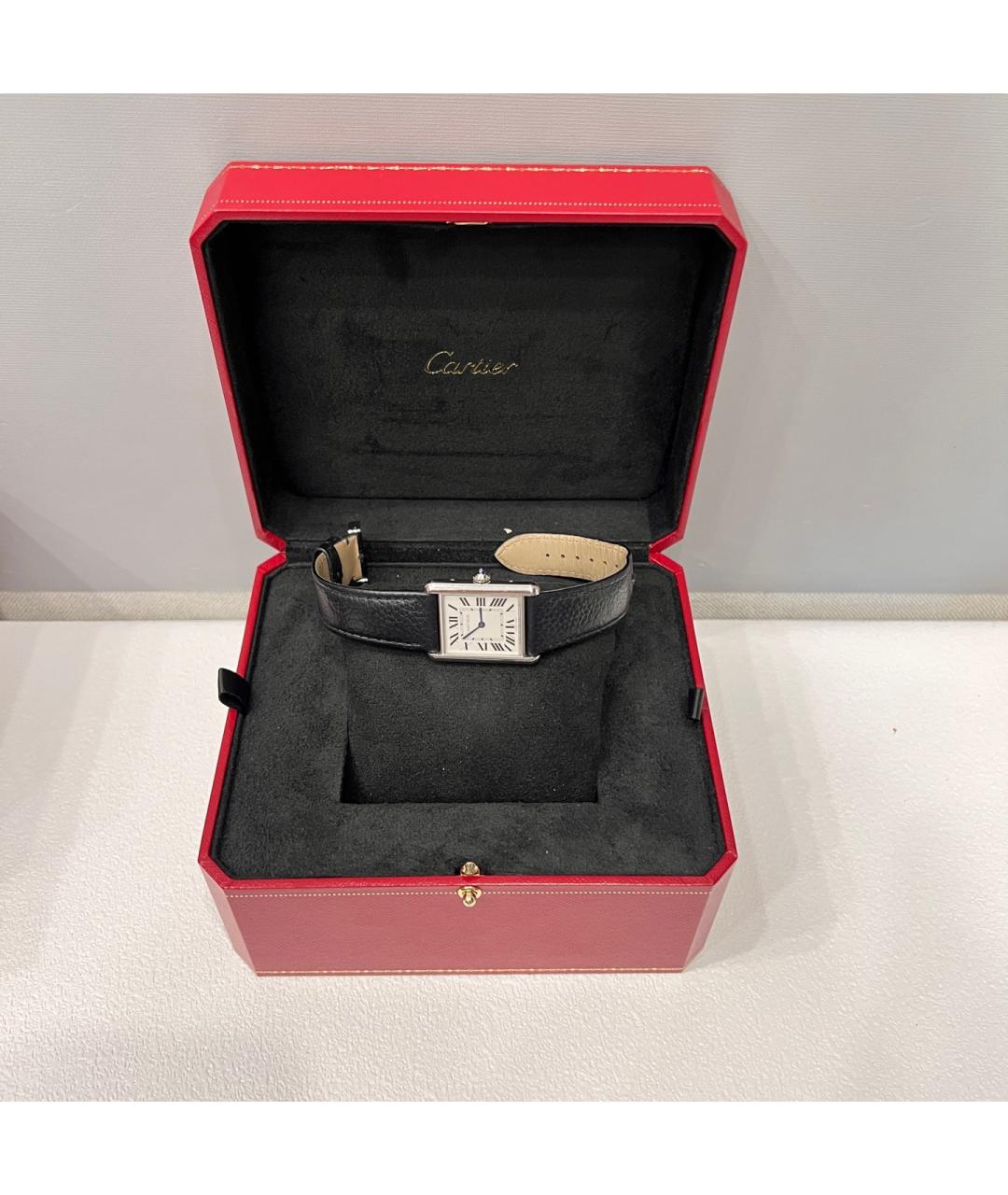 CARTIER Белые металлические часы, фото 6
