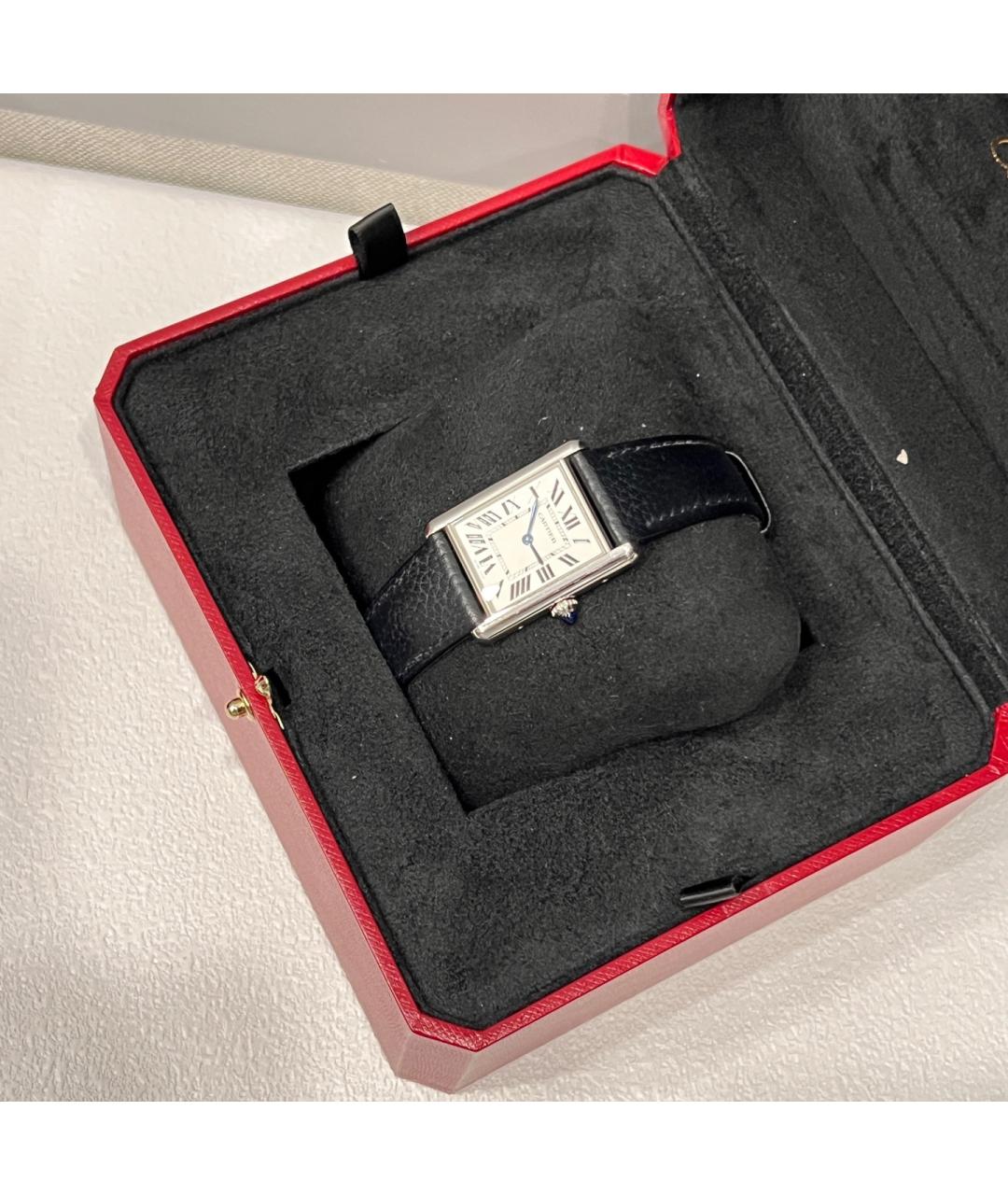 CARTIER Белые металлические часы, фото 3