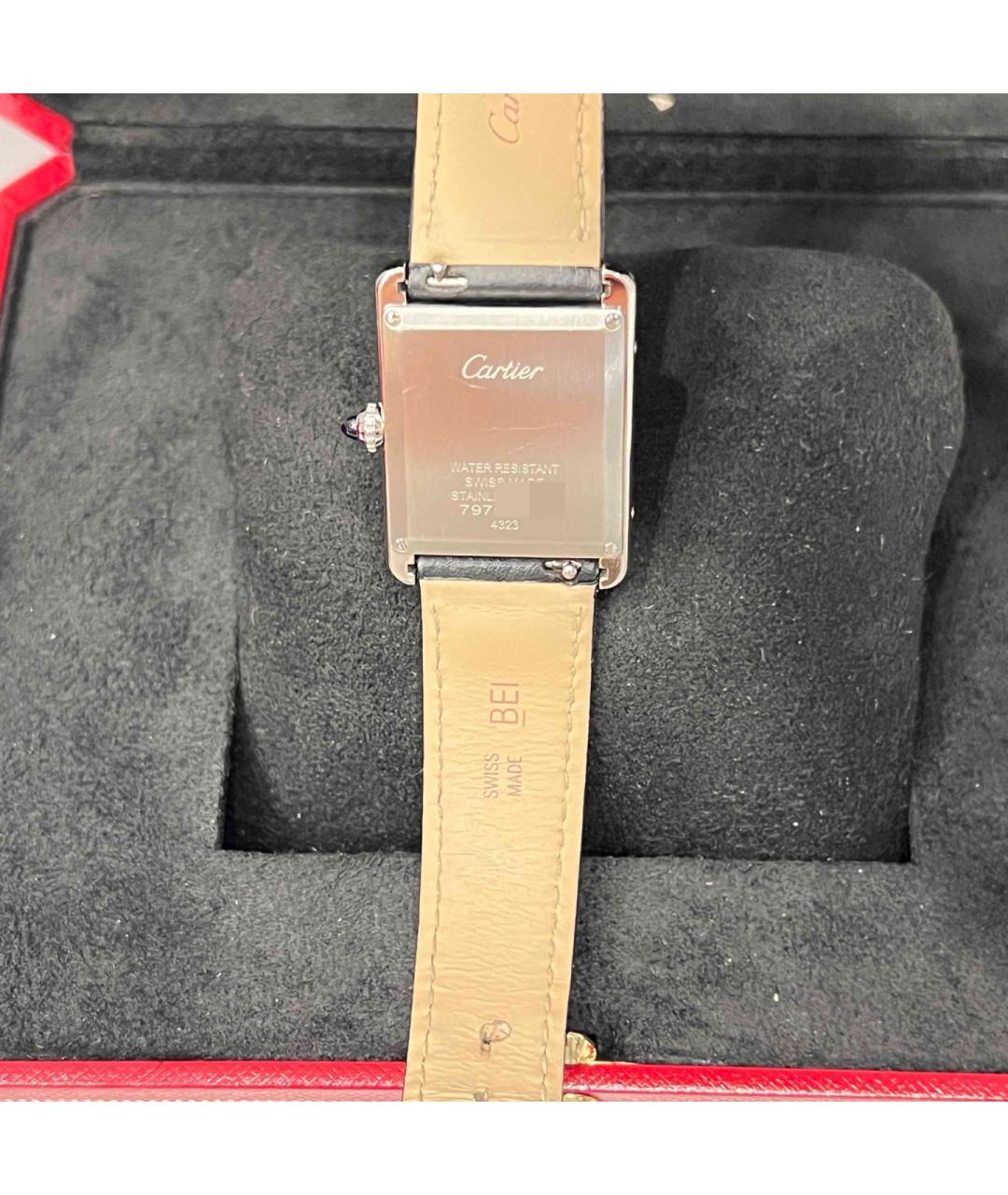 CARTIER Белые металлические часы, фото 8