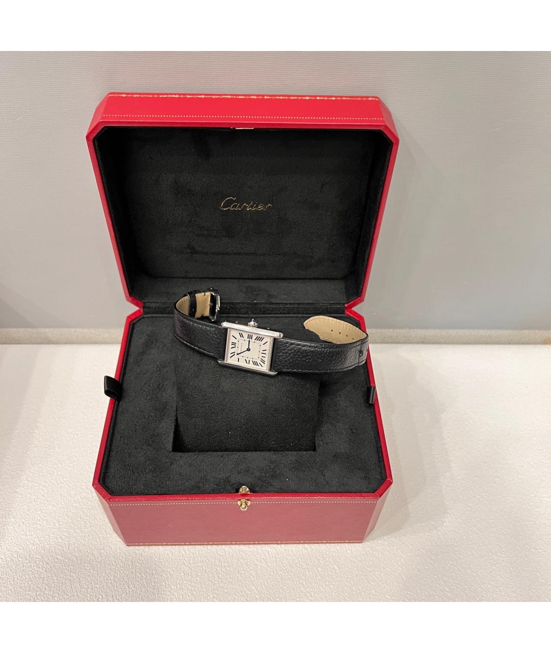 CARTIER Белые металлические часы, фото 9