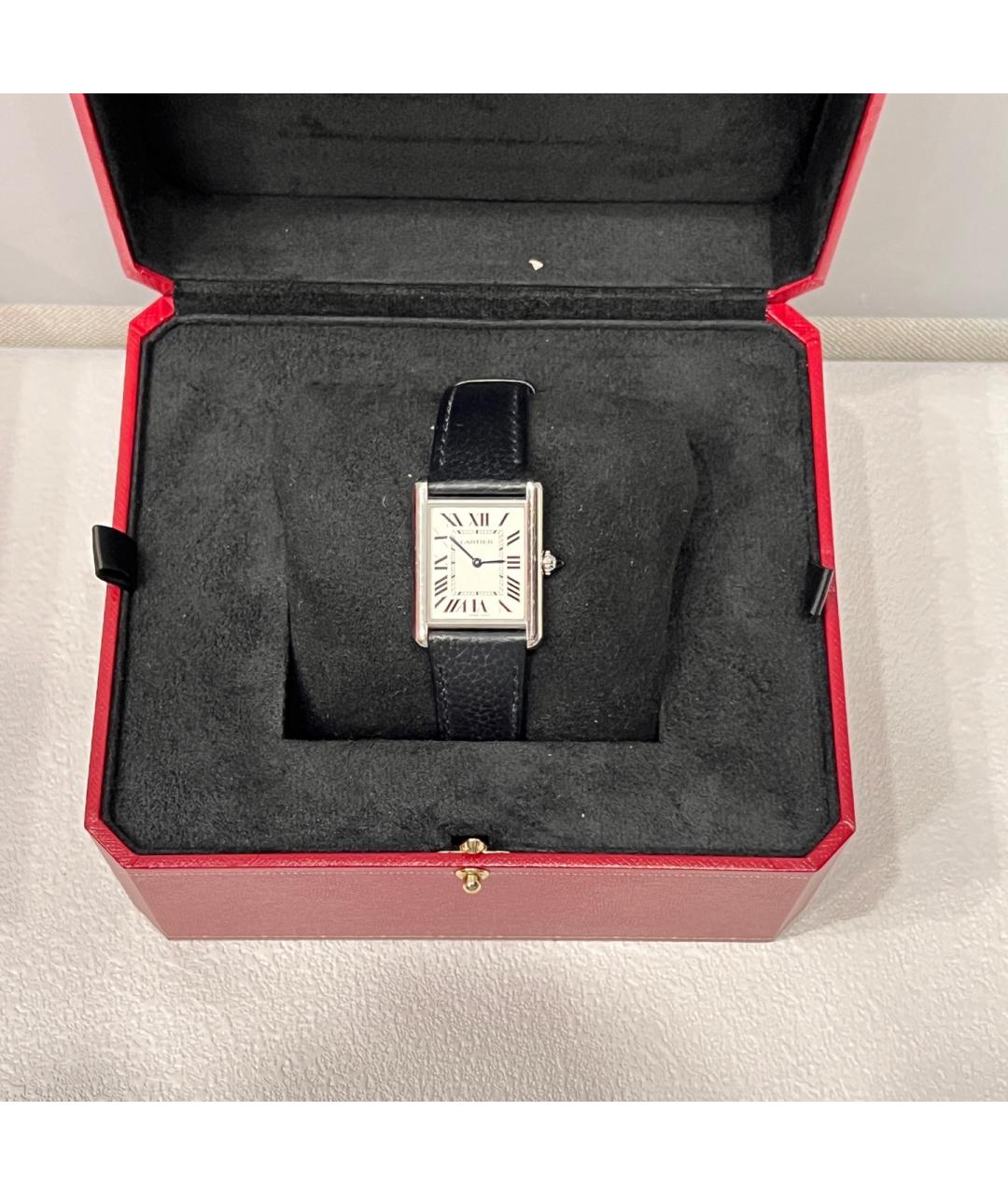 CARTIER Белые металлические часы, фото 10