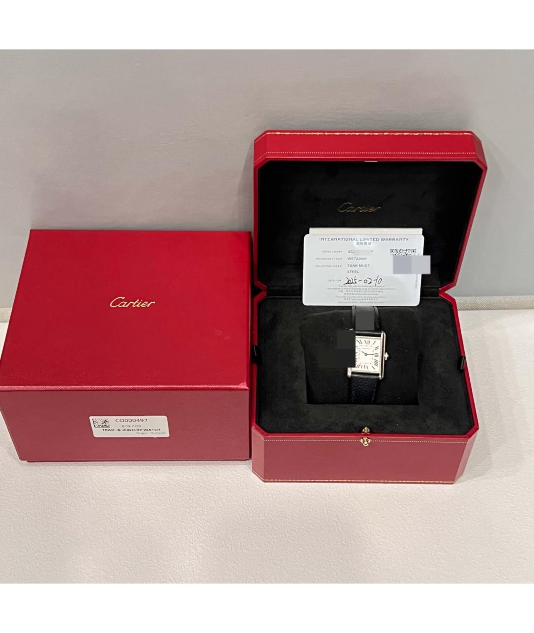 CARTIER Белые металлические часы, фото 2