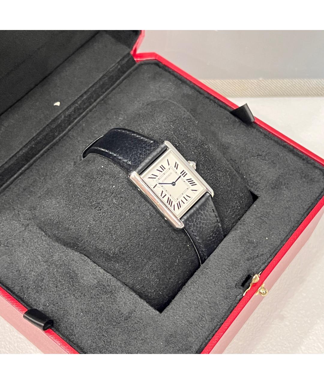 CARTIER Белые металлические часы, фото 4