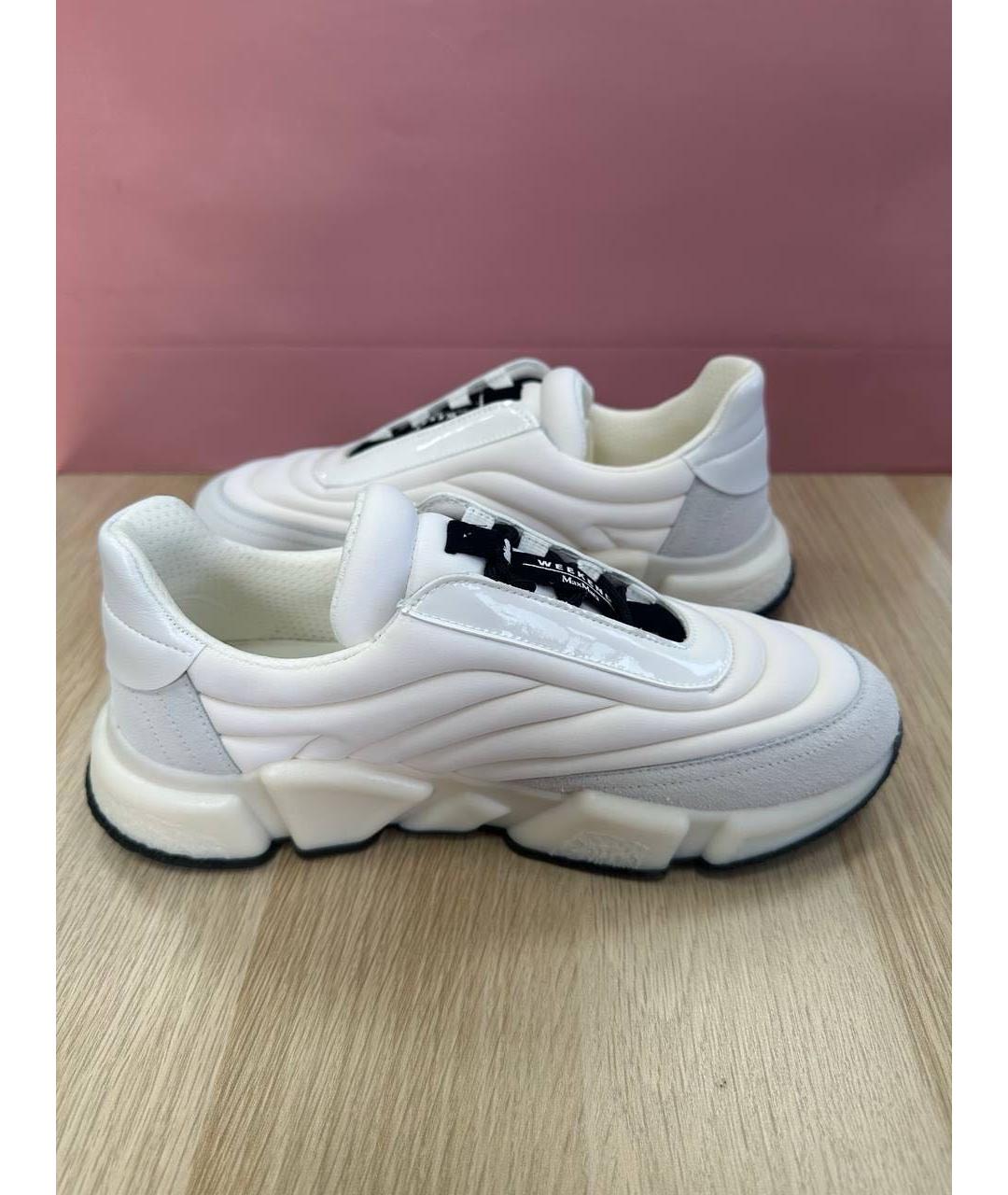 WEEKEND MAX MARA Белые текстильные кроссовки, фото 8