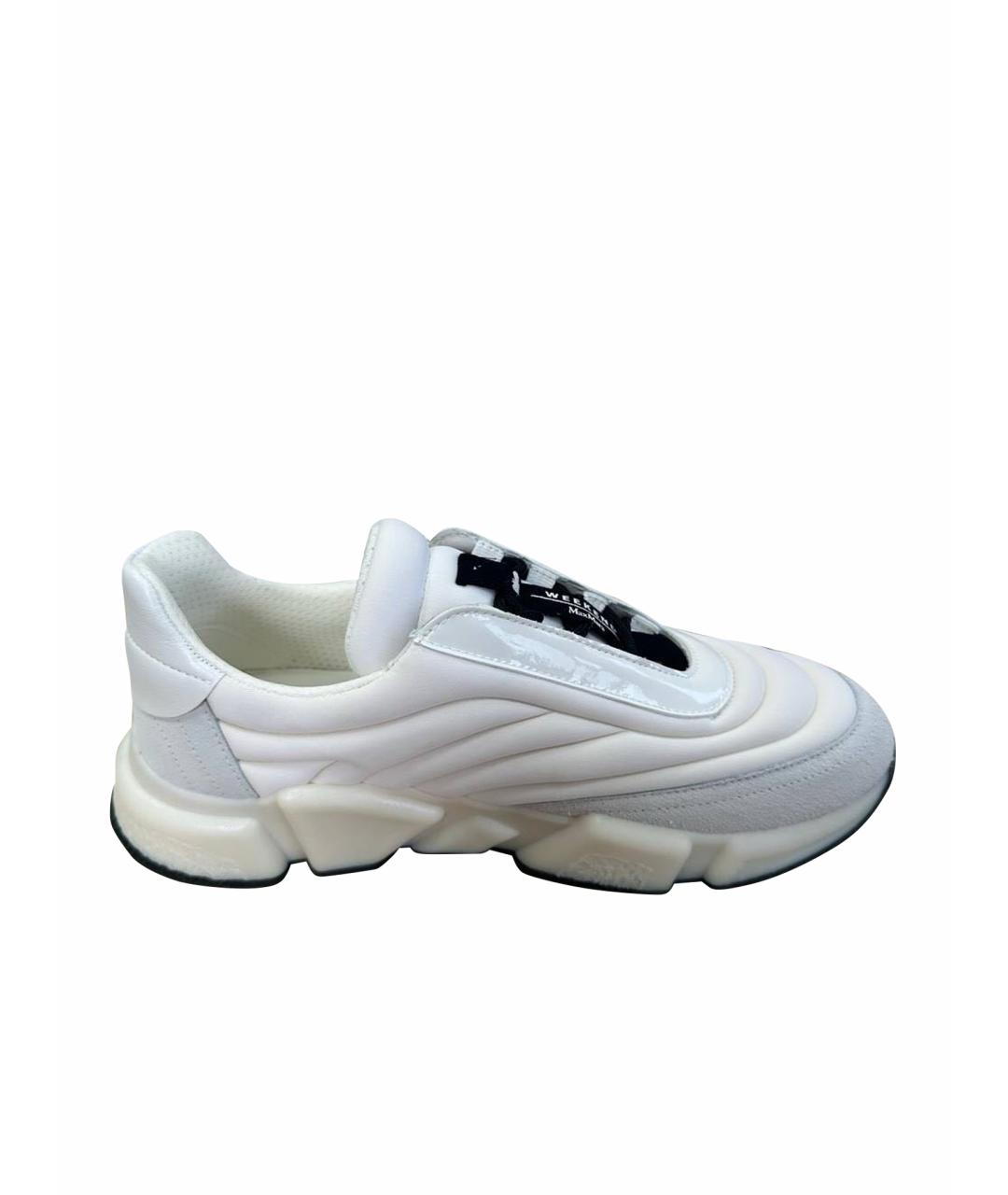 WEEKEND MAX MARA Белые текстильные кроссовки, фото 1