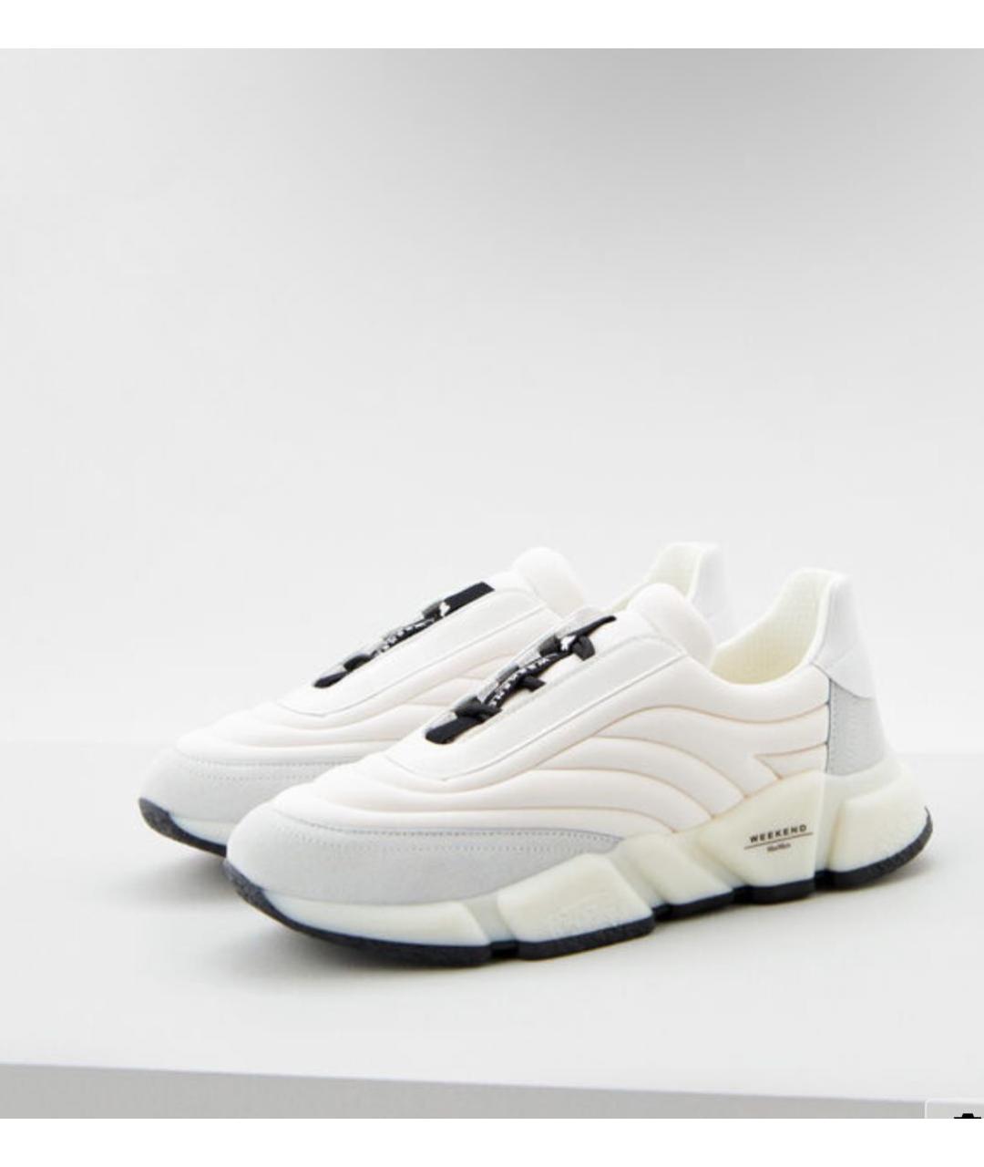 WEEKEND MAX MARA Белые текстильные кроссовки, фото 3