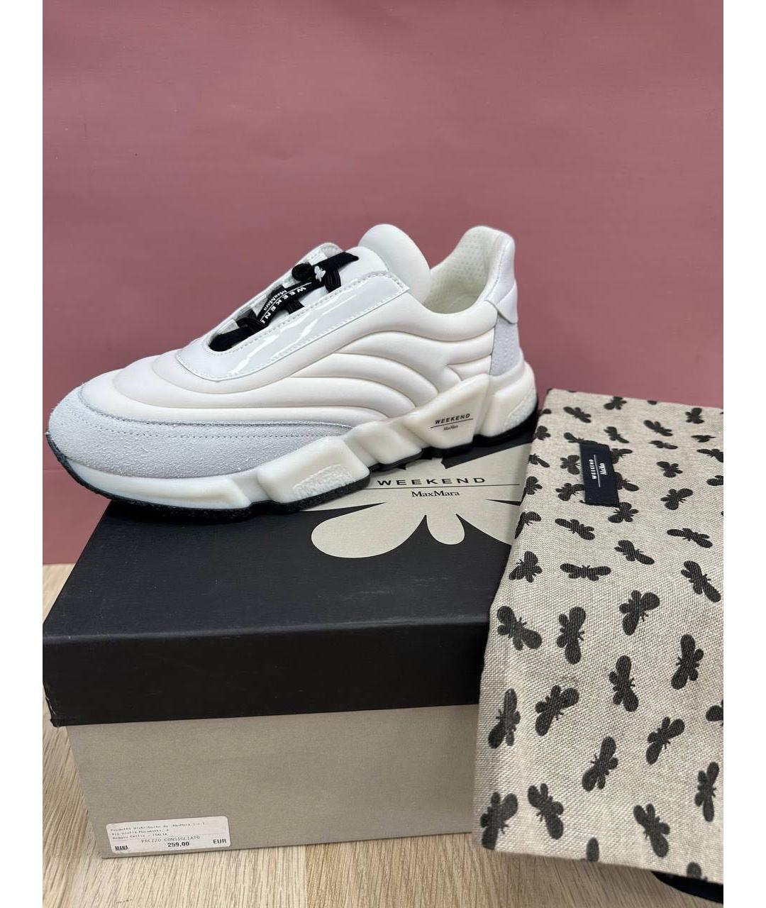 WEEKEND MAX MARA Белые текстильные кроссовки, фото 2