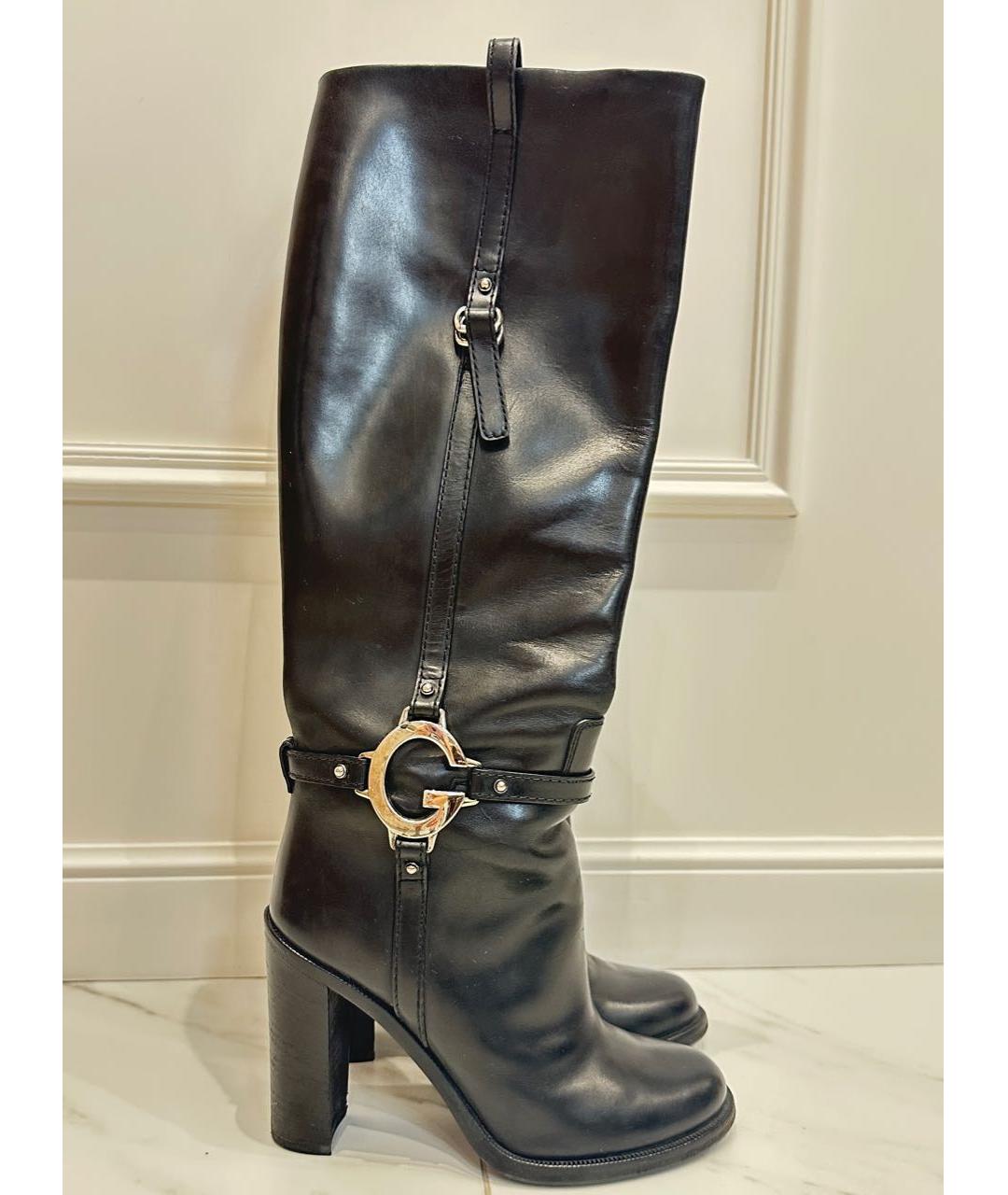 GUCCI Черные кожаные сапоги, фото 8