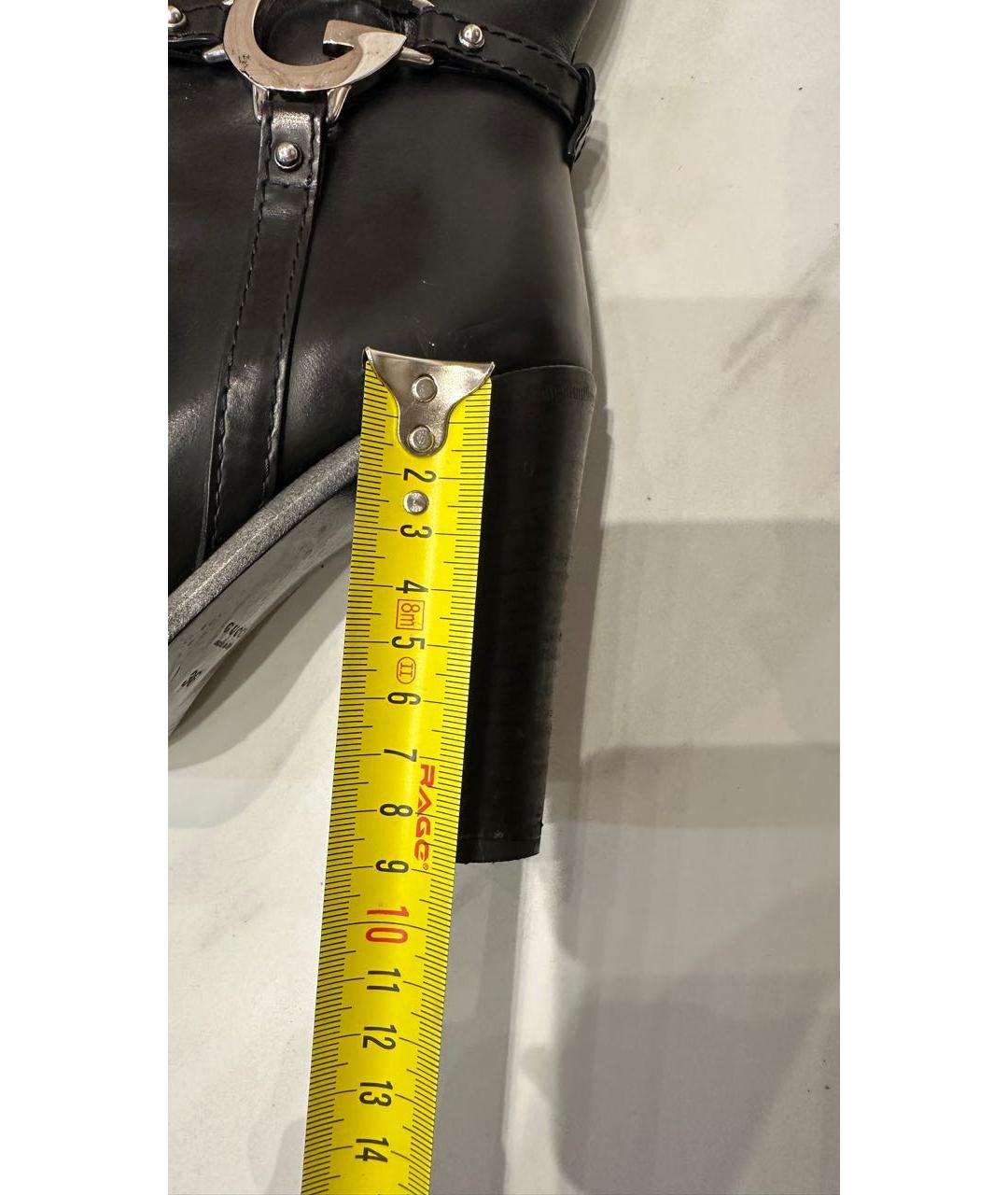 GUCCI Черные кожаные сапоги, фото 7