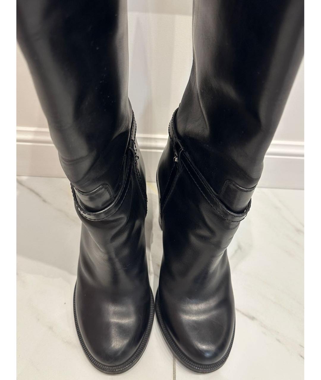GUCCI Черные кожаные сапоги, фото 3